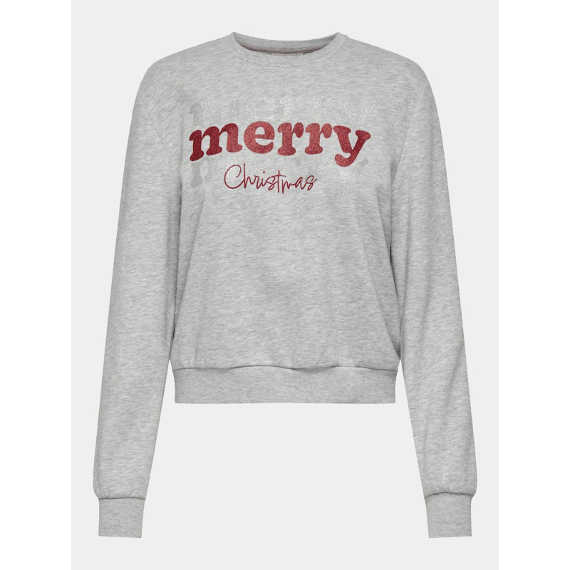 Sweat xmas onlnora gris femme - Only