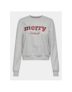 Sweat xmas onlnora gris femme - Only