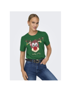T-shirt à manches courtes onlxmas onlyrsa vert femme - Only