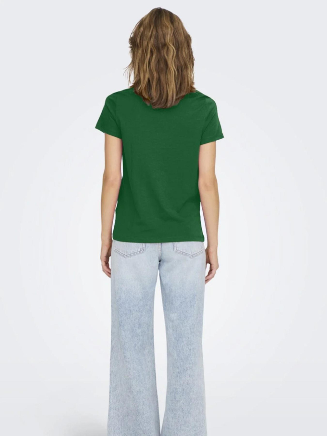 T-shirt à manches courtes onlxmas onlyrsa vert femme - Only