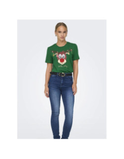 T-shirt à manches courtes onlxmas onlyrsa vert femme - Only