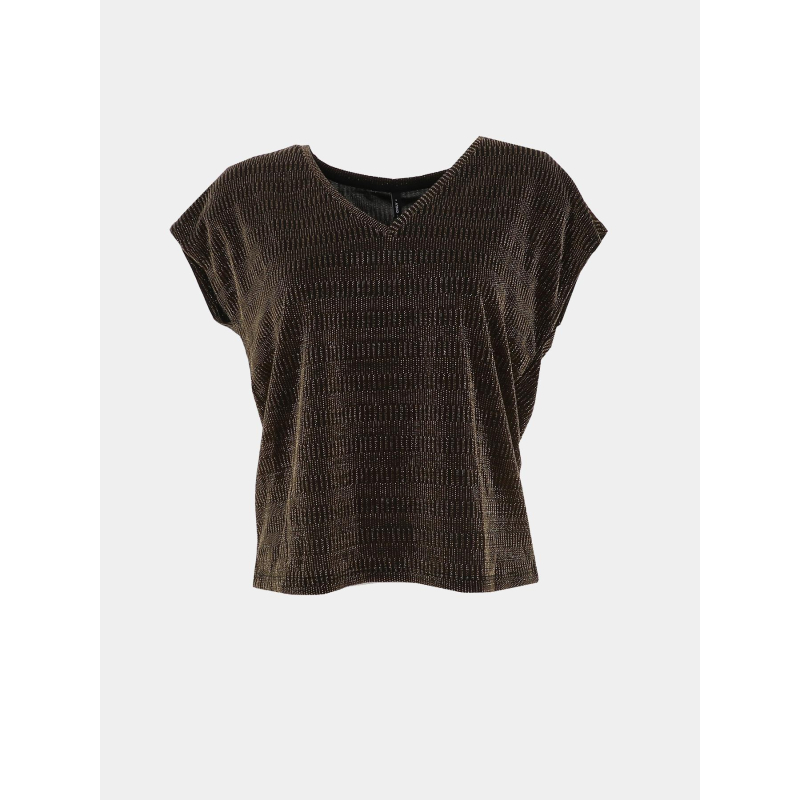 T-shirt pailleté davina gold noir doré femme - Only