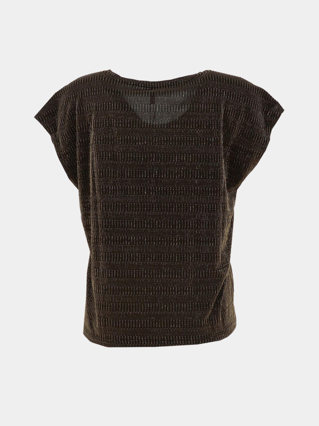 T-shirt pailleté davina gold noir doré femme - Only