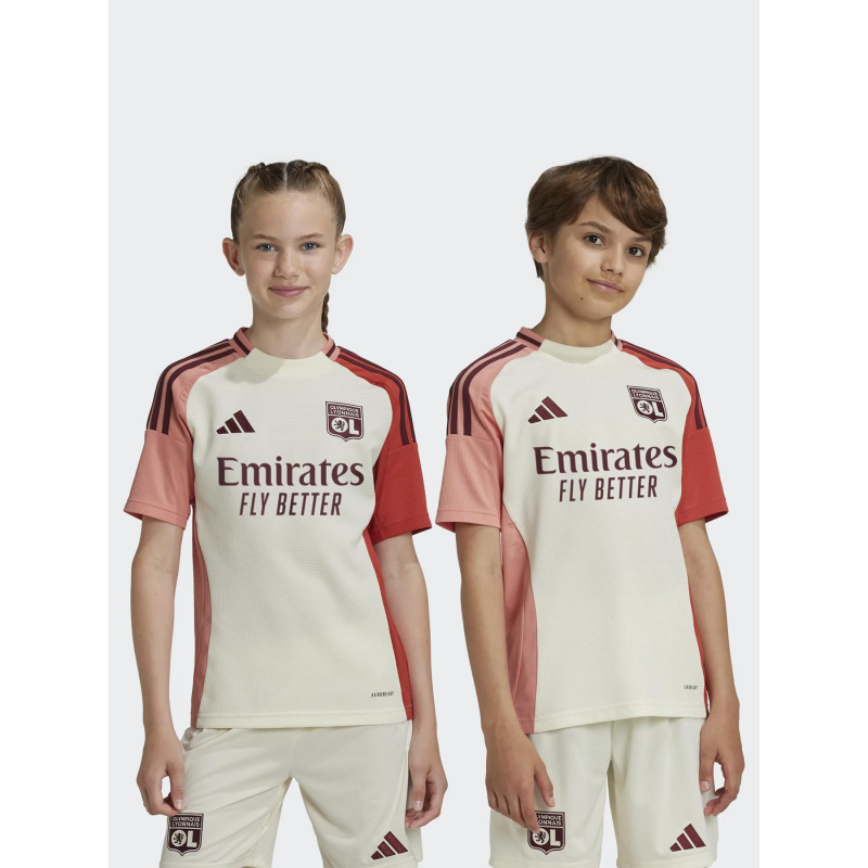 Maillot de football third ol 24/25 blanc enfant - Adidas