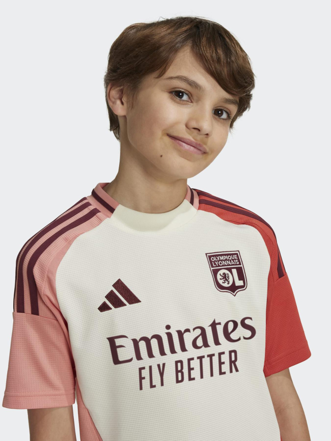 Maillot de football third ol 24/25 blanc enfant - Adidas