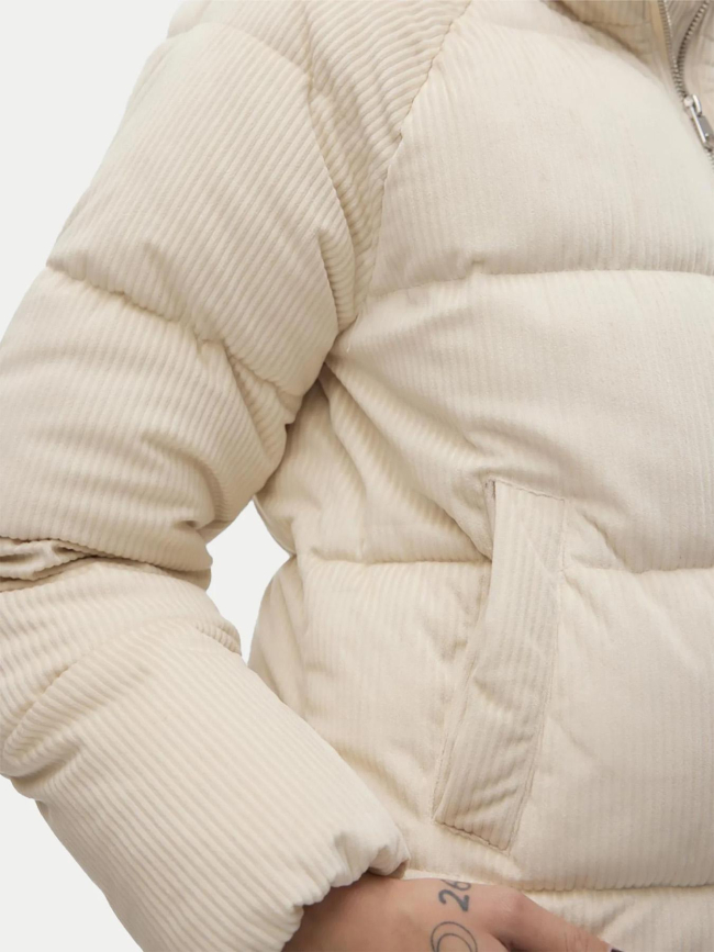 Doudoune velours debbie sofia beige femme - Vero Moda