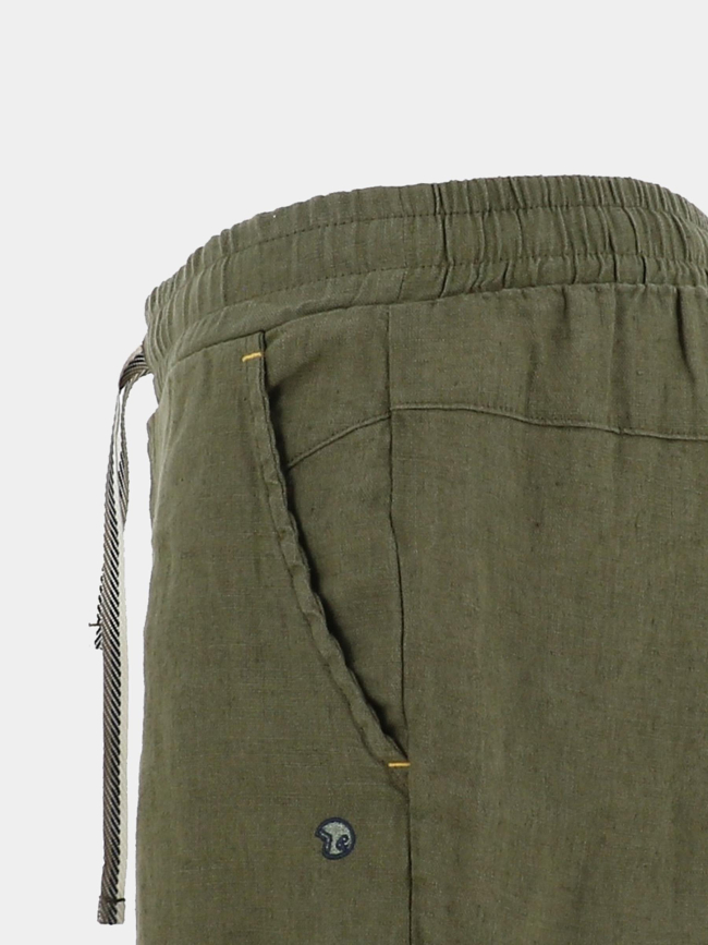 Short jogging en lin classic kaki homme - Benson & Cherry