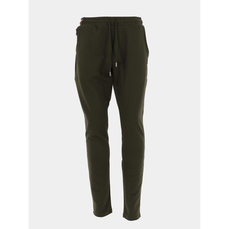 Jogging droit sport chic jeiger kaki homme - Benson & Cherry