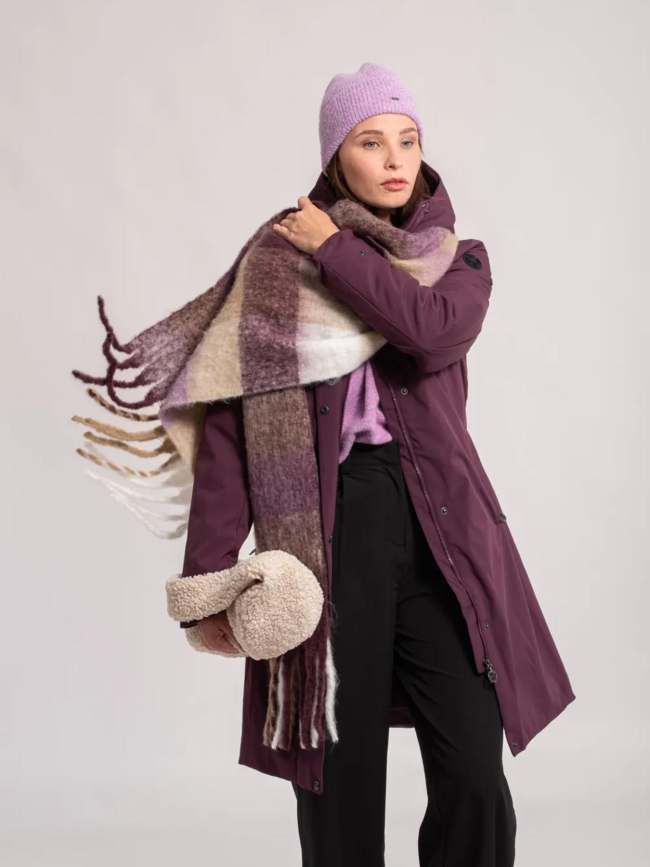 Echarpe à carreaux naanjoki violet femme - Luhta