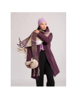 Echarpe à carreaux naanjoki violet femme - Luhta