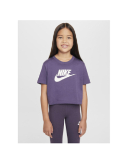 T-shirt crop top sportswear futura violet fille - Nike