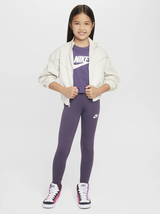 T-shirt crop top sportswear futura violet fille - Nike