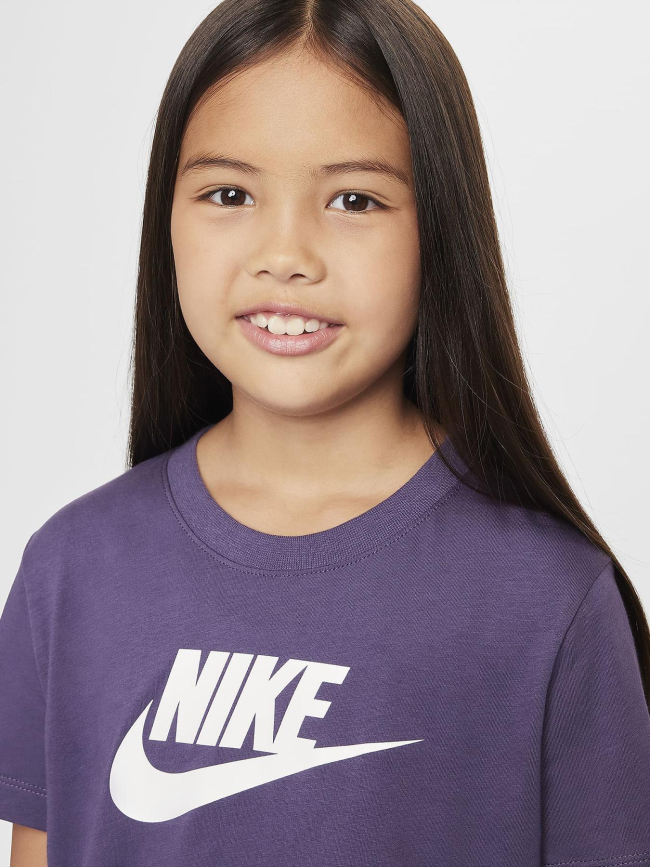T-shirt crop top sportswear futura violet fille - Nike