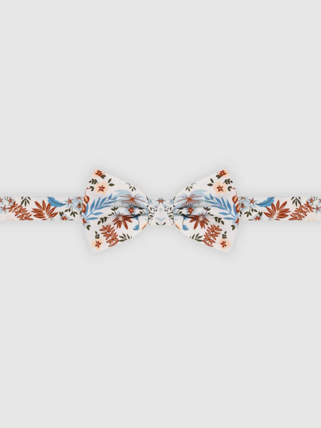 Nœud papillon phom imprimé blanc homme - Izac