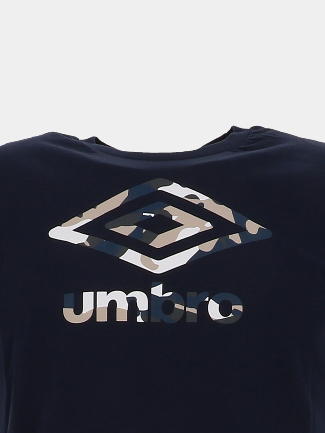 T-shirt à manches courtes logo camo bleu marine garçon - Umbro