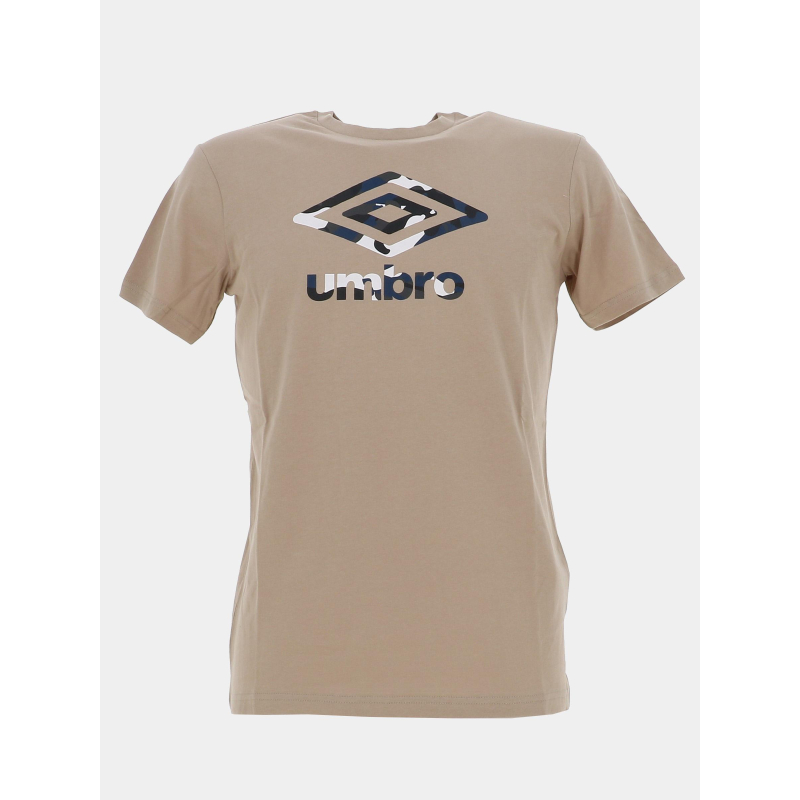T-shirt à manches courtes logo camo marron garçon - Umbro