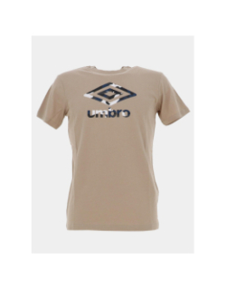 T-shirt à manches courtes logo camo marron garçon - Umbro