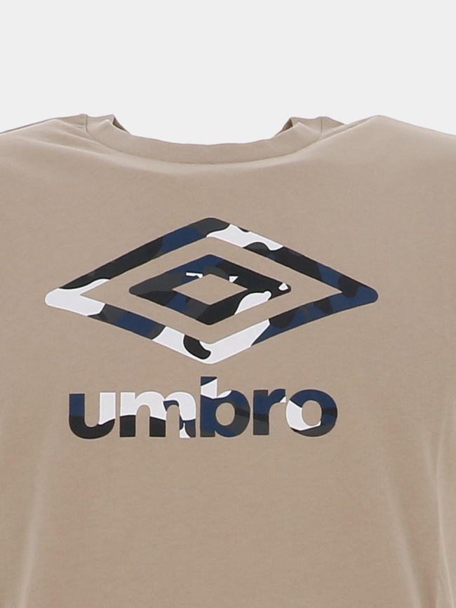 T-shirt à manches courtes logo camo marron garçon - Umbro