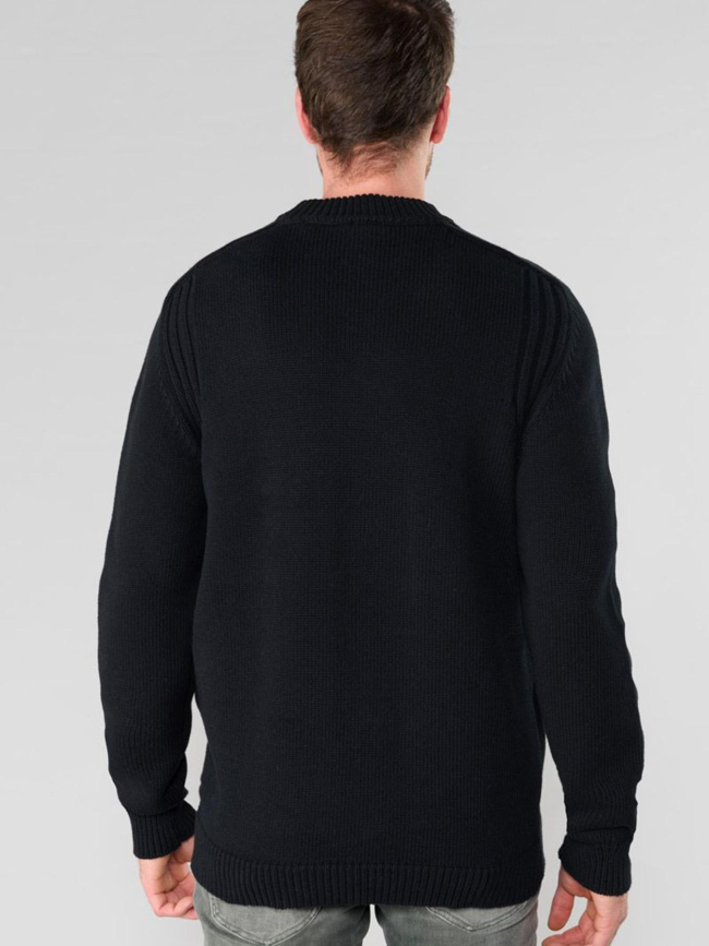 Pull en maille dilvac noir homme - Le Temps Des Cerises