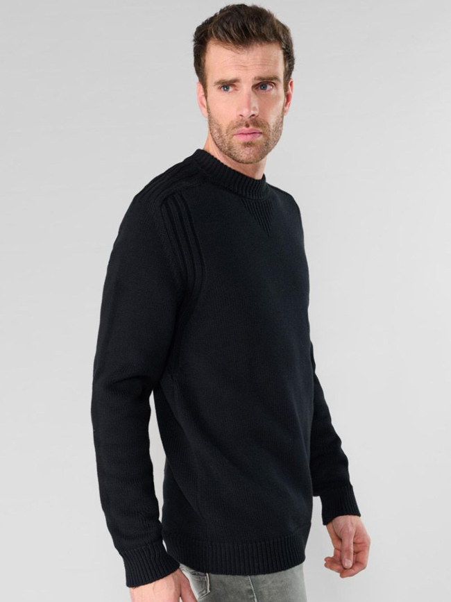 Pull en maille dilvac noir homme - Le Temps Des Cerises
