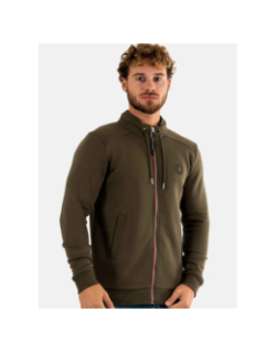 Sweat zippé goal kaki homme - Le Temps Des Cerises