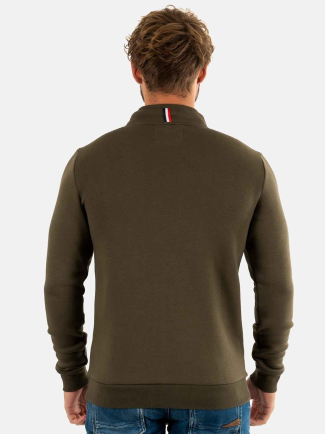 Sweat zippé goal kaki homme - Le Temps Des Cerises