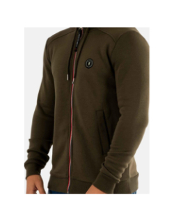 Sweat zippé goal kaki homme - Le Temps Des Cerises