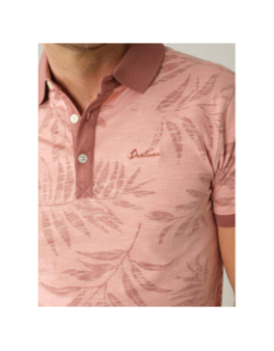 T-shirt tikito feuillage rose homme - Deeluxe