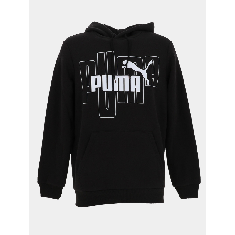 Sweat à capuche graf noir homme - Puma