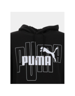 Sweat à capuche graf noir homme - Puma