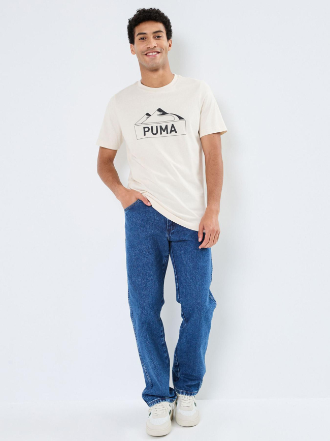 T-shirt à manches courtes open road beige homme - Puma