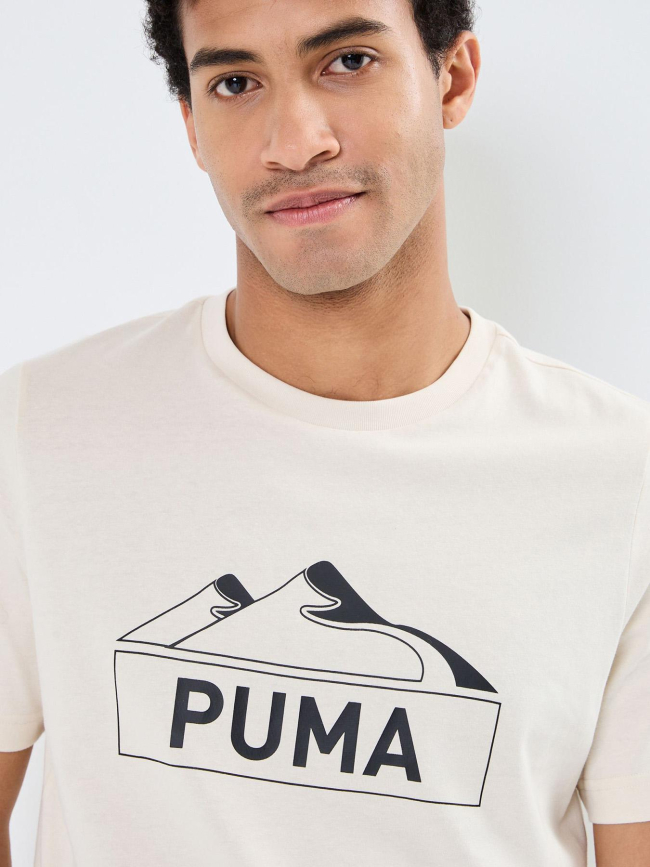 T-shirt à manches courtes open road beige homme - Puma