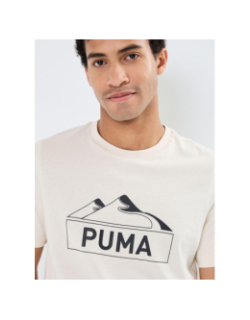 T-shirt à manches courtes open road beige homme - Puma