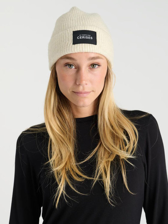 Bonnet floriza beige femme - Le Temps Des Cerises