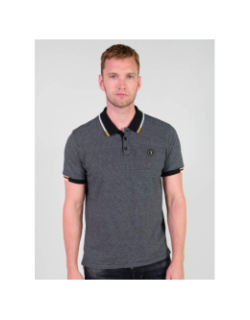 Polo alcor a rayures noir et blanc homme - Le Temps Des Cerises