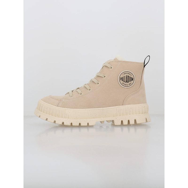 Boots fourées pallashock zip beige femme - Palladium