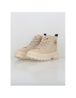 Boots fourées pallashock zip beige femme - Palladium