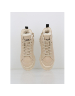 Boots fourées pallashock zip beige femme - Palladium
