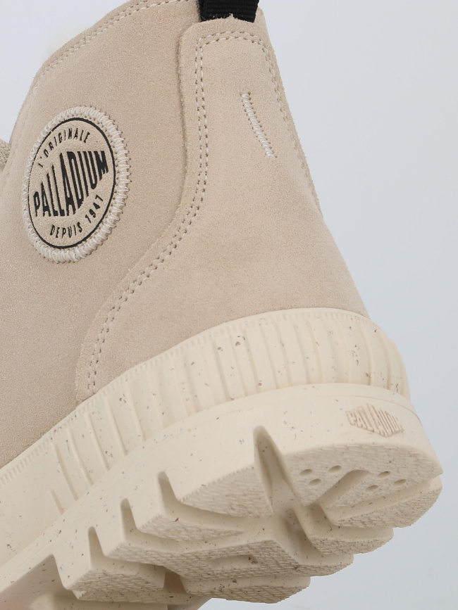 Boots fourées pallashock zip beige femme - Palladium