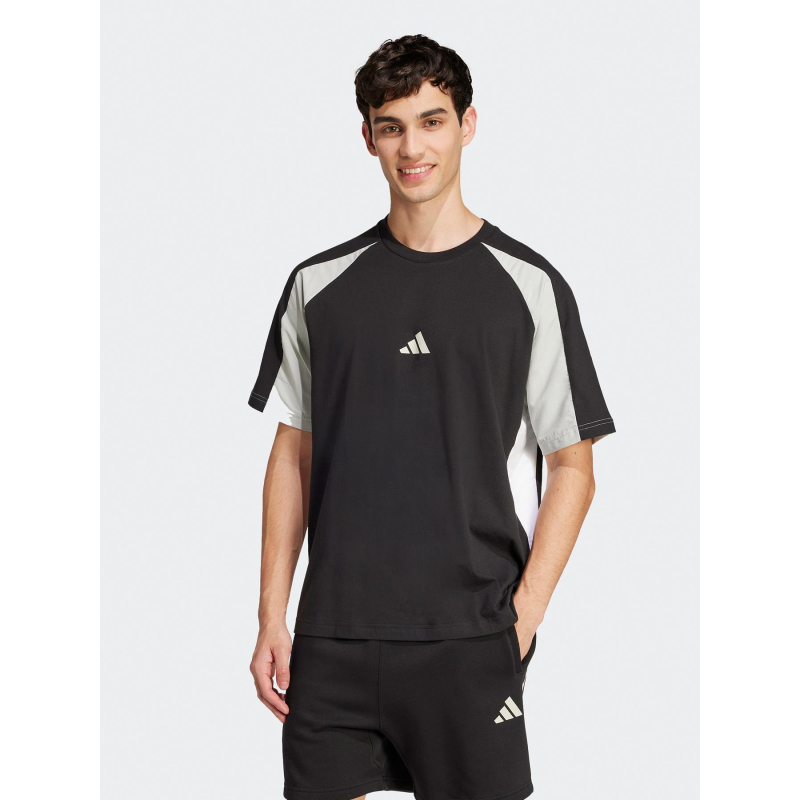 T-shirt essential colorblock noir gris homme - Adidas