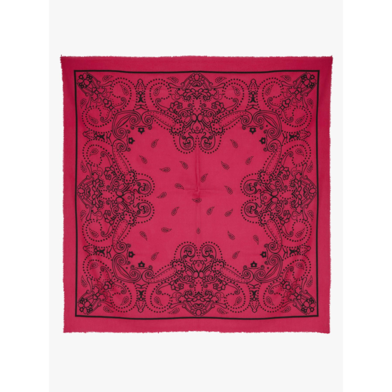 Écharpe à motif floral nira square rose femme - Pieces