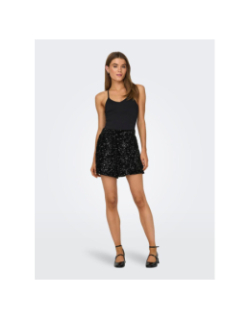 Short à sequins confidence noir femme - Only