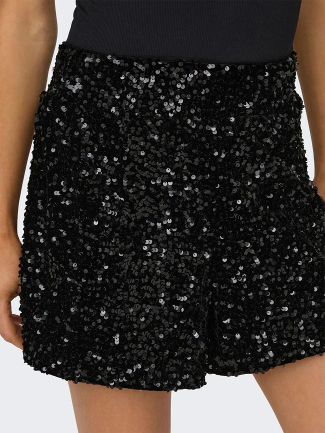 Short à sequins confidence noir femme - Only