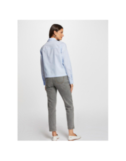 Chemise boxi bleu femme - Morgan