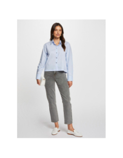 Chemise boxi bleu femme - Morgan