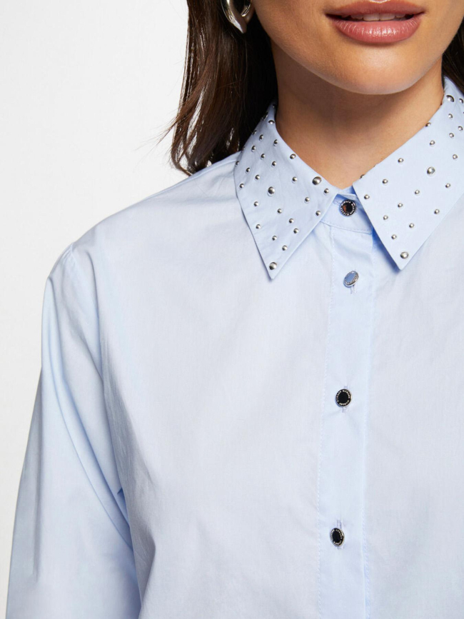 Chemise boxi bleu femme - Morgan