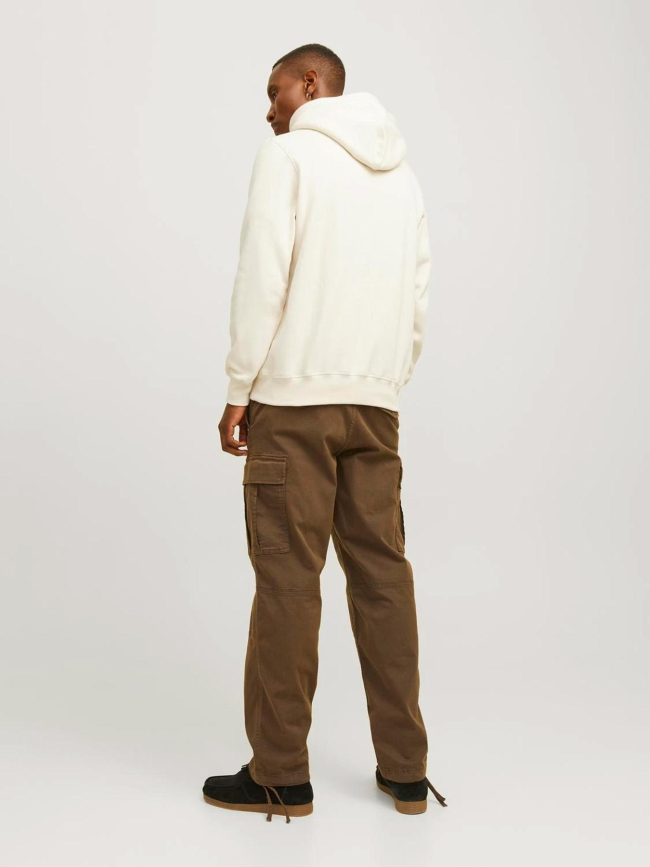 Sweat à capuche jorfrederiksberg beige homme - Jack & Jones