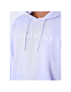 Sweat à capuche essential logo violet homme - Project X Paris