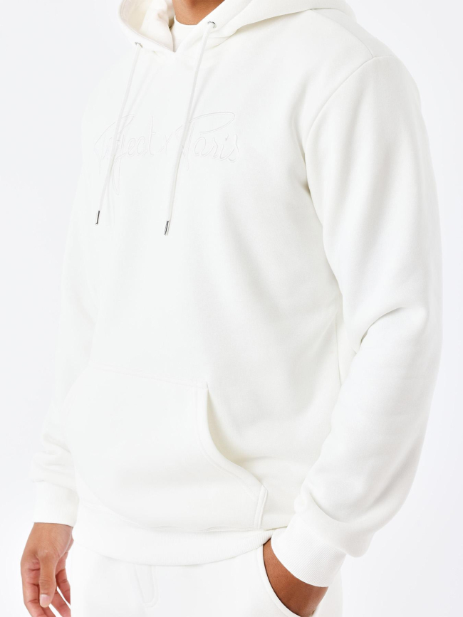 Sweat à capuche essential logo blanc homme - Project X Paris