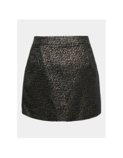 Jupe courte jolle portefeuille noir doré femme - Only